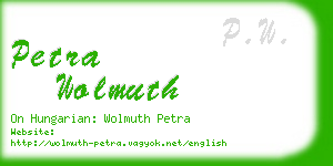 petra wolmuth business card